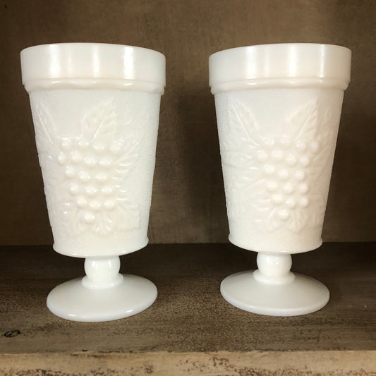 Milk Glass Footed Glass