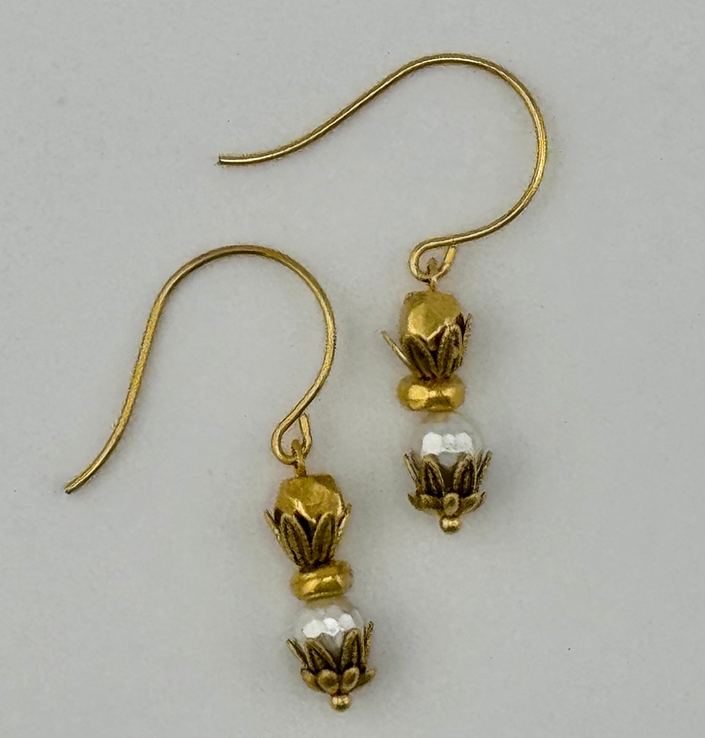 24k Gold Plated Pearl Earrings