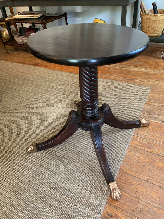 Solid Wood Pedestal Side Table