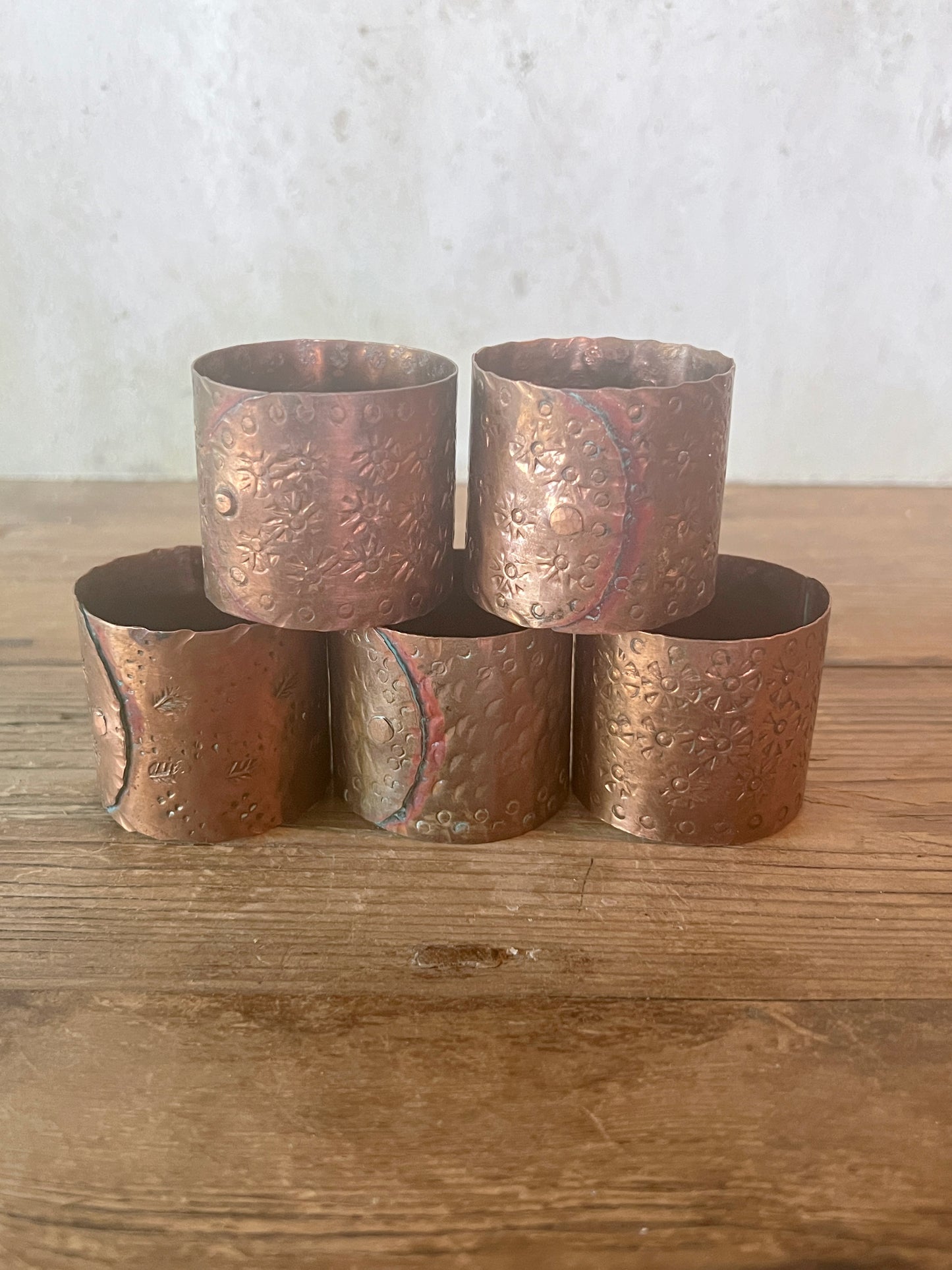 Copper Napkin Rings, 5