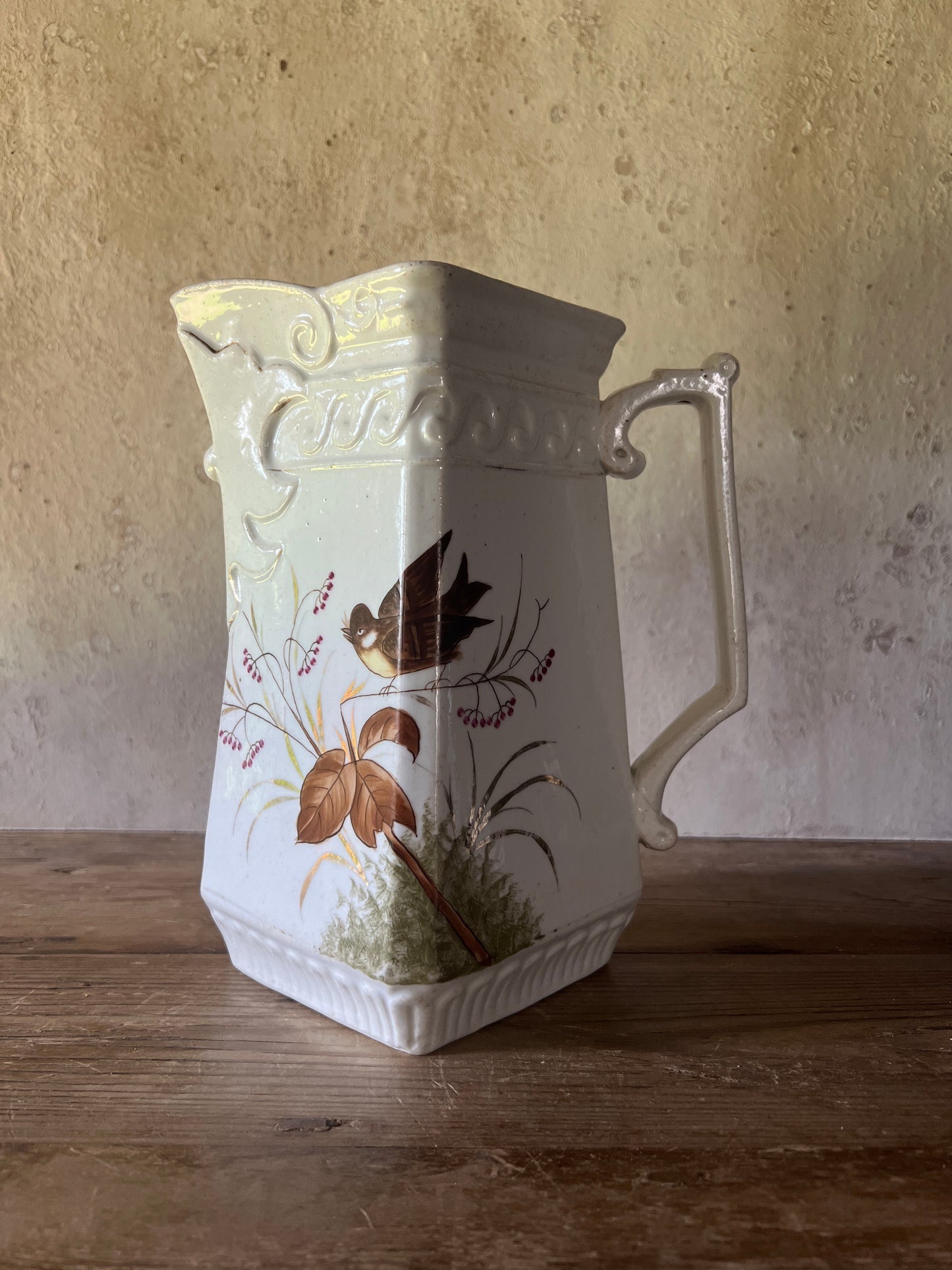 Porcelain Pitcher, Bird