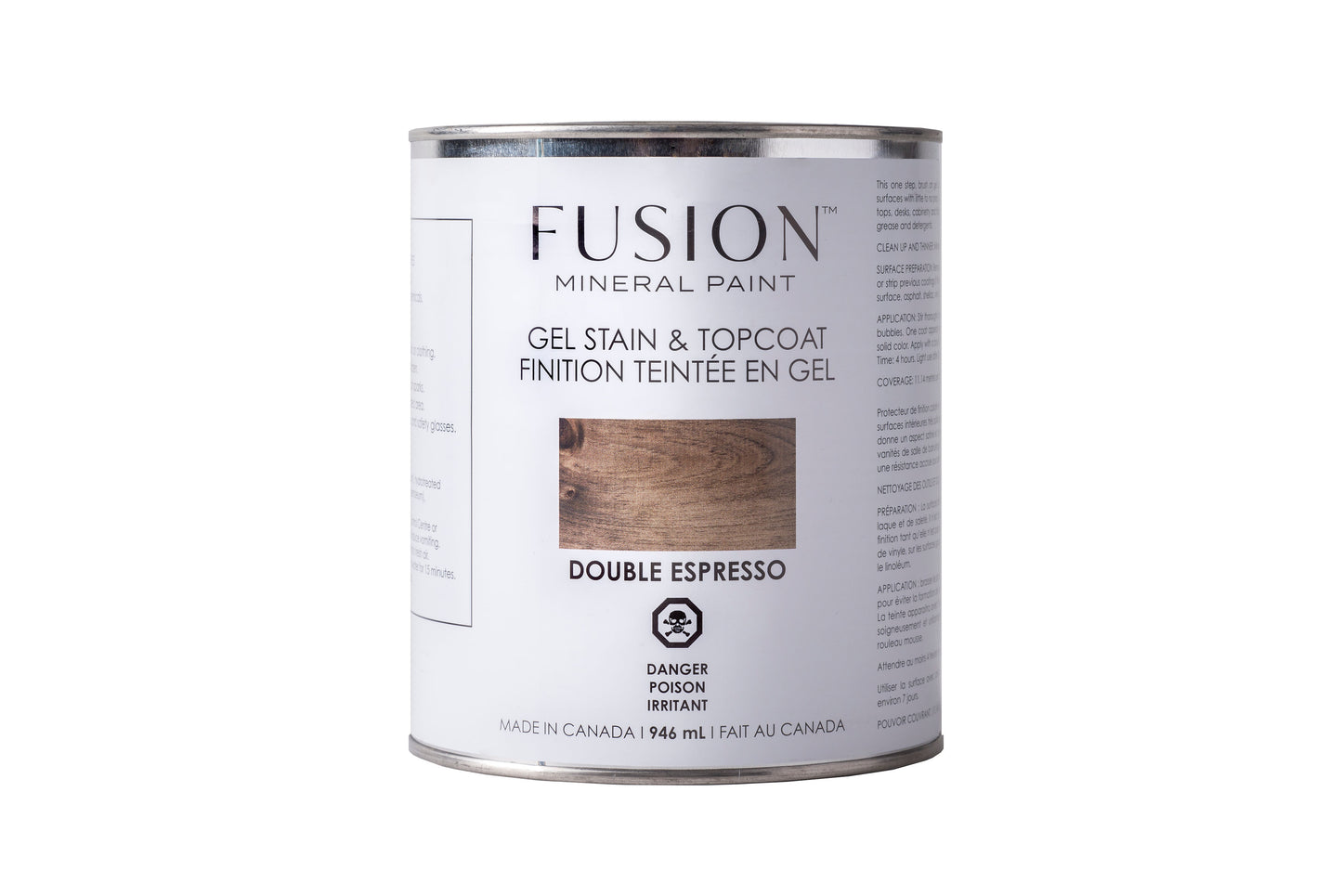 Fusion Gel Stain & Topcoat, Quart