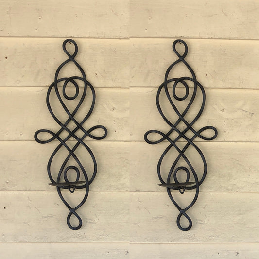 Wrought Iron Sconce Pair