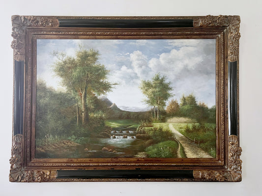 Original Oil Painting with Ornate Frame
