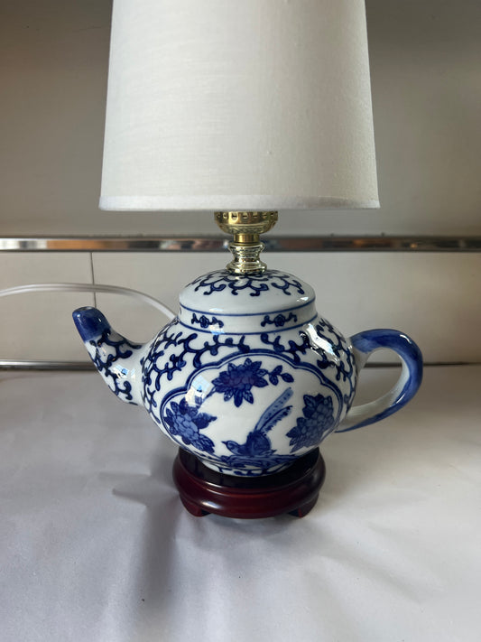 Blue & White Teapot Lamp