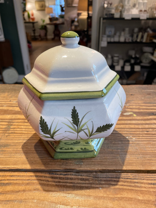 Italian Ceramic Jar w/Lid