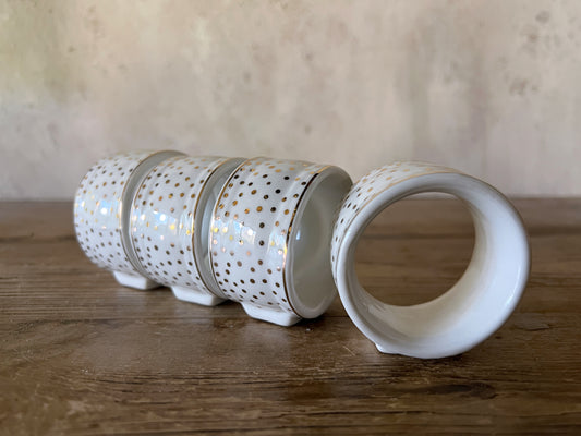 4 Porcelain Napkin Rings