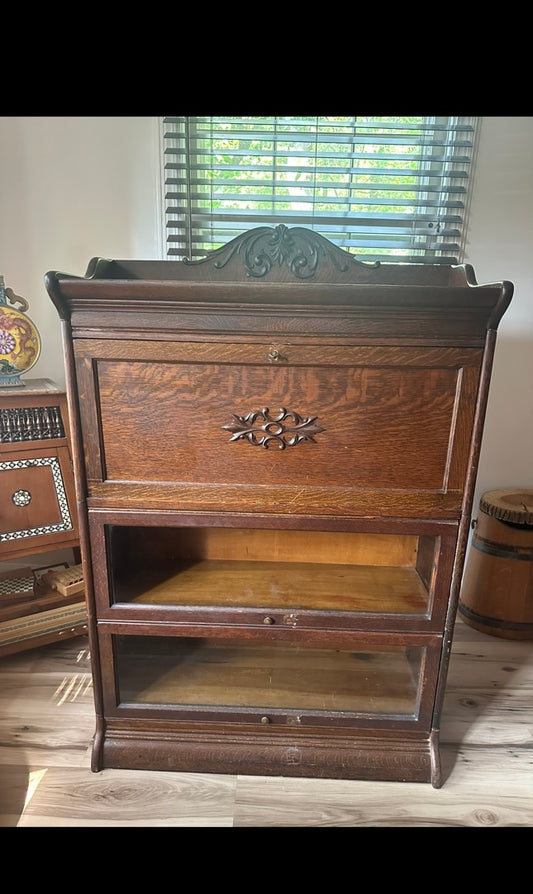 Antique Barrister Secretary Desk