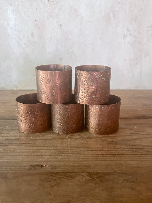 Copper Napkin Rings, 5
