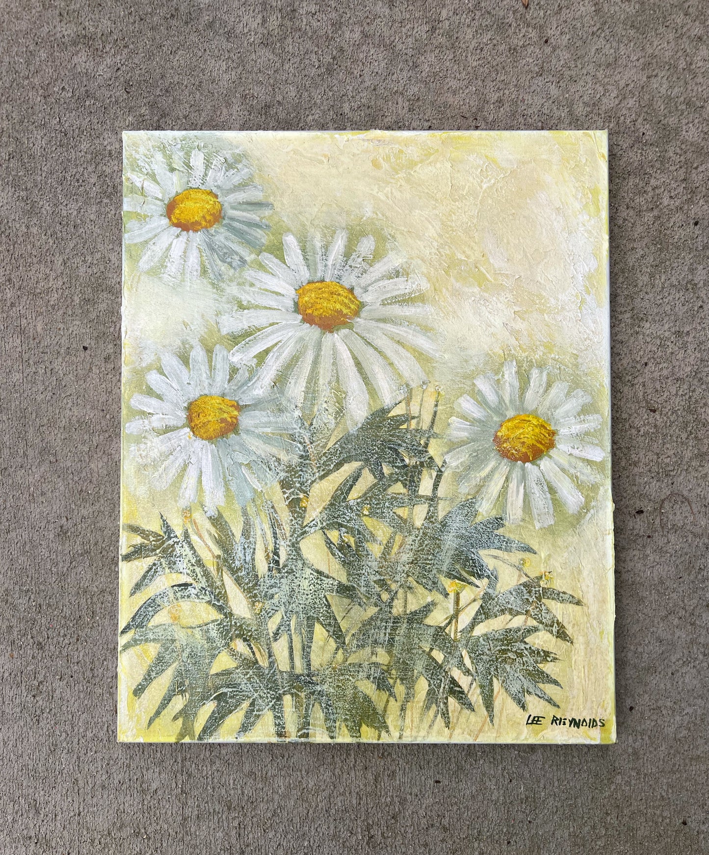 Daisy Painting on Canvas